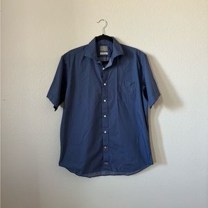 Thomas Dean Short Sleeve Button Down Size Large